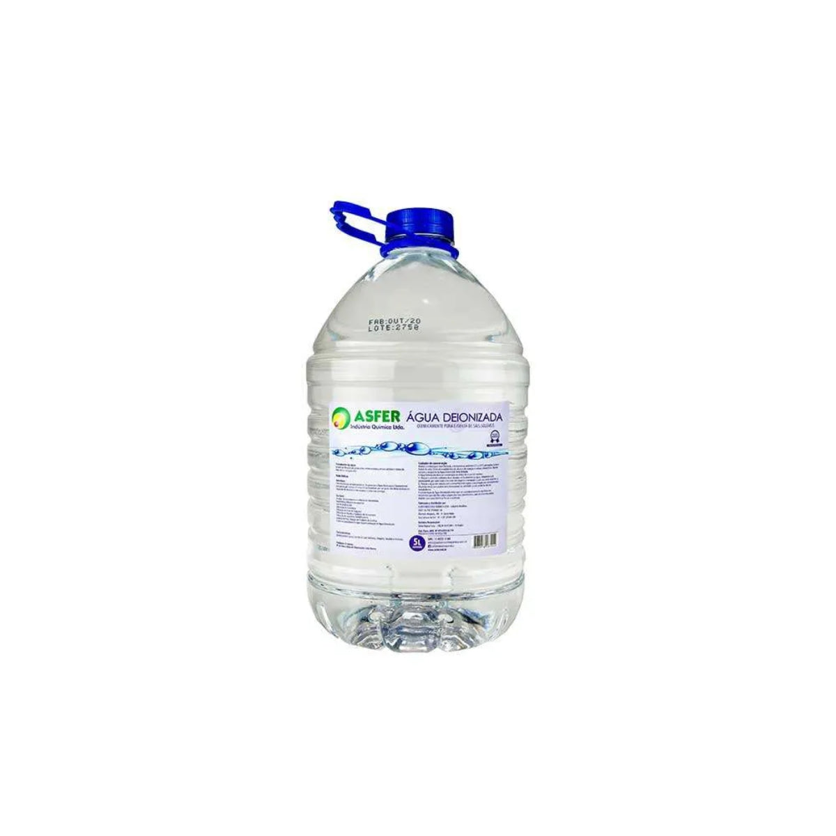 AGUA DEIONIZADA 5 LITROS - ASFER