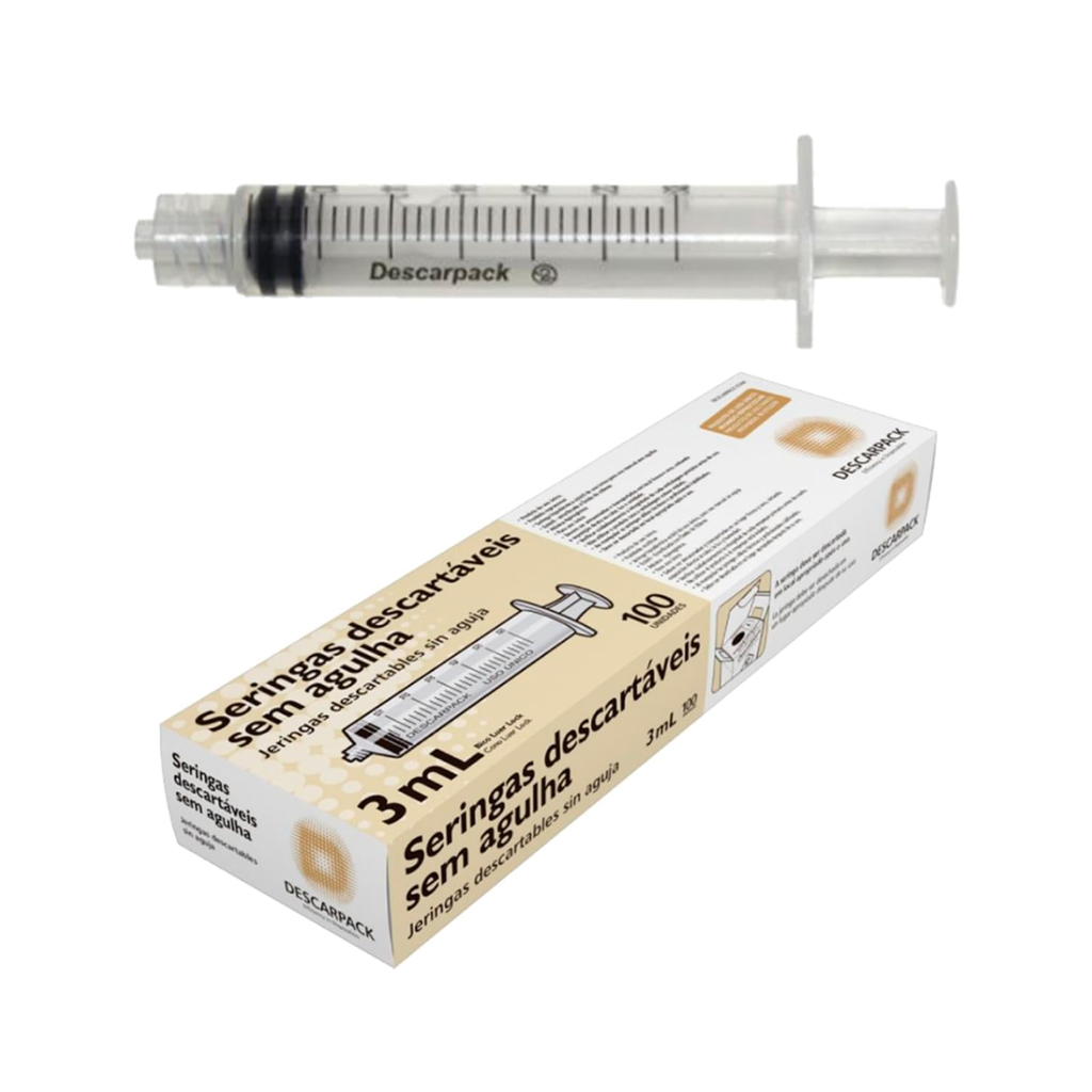 SERINGA DESC. 03ML S/AGULHA  SLIP - DESCARPACK