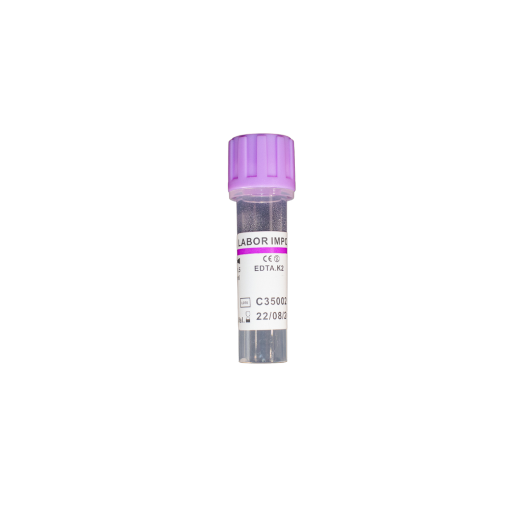 MINI TUBO LI 0,5 ML EDTA K2 IM - 50 UN - LABOR IMPORT
