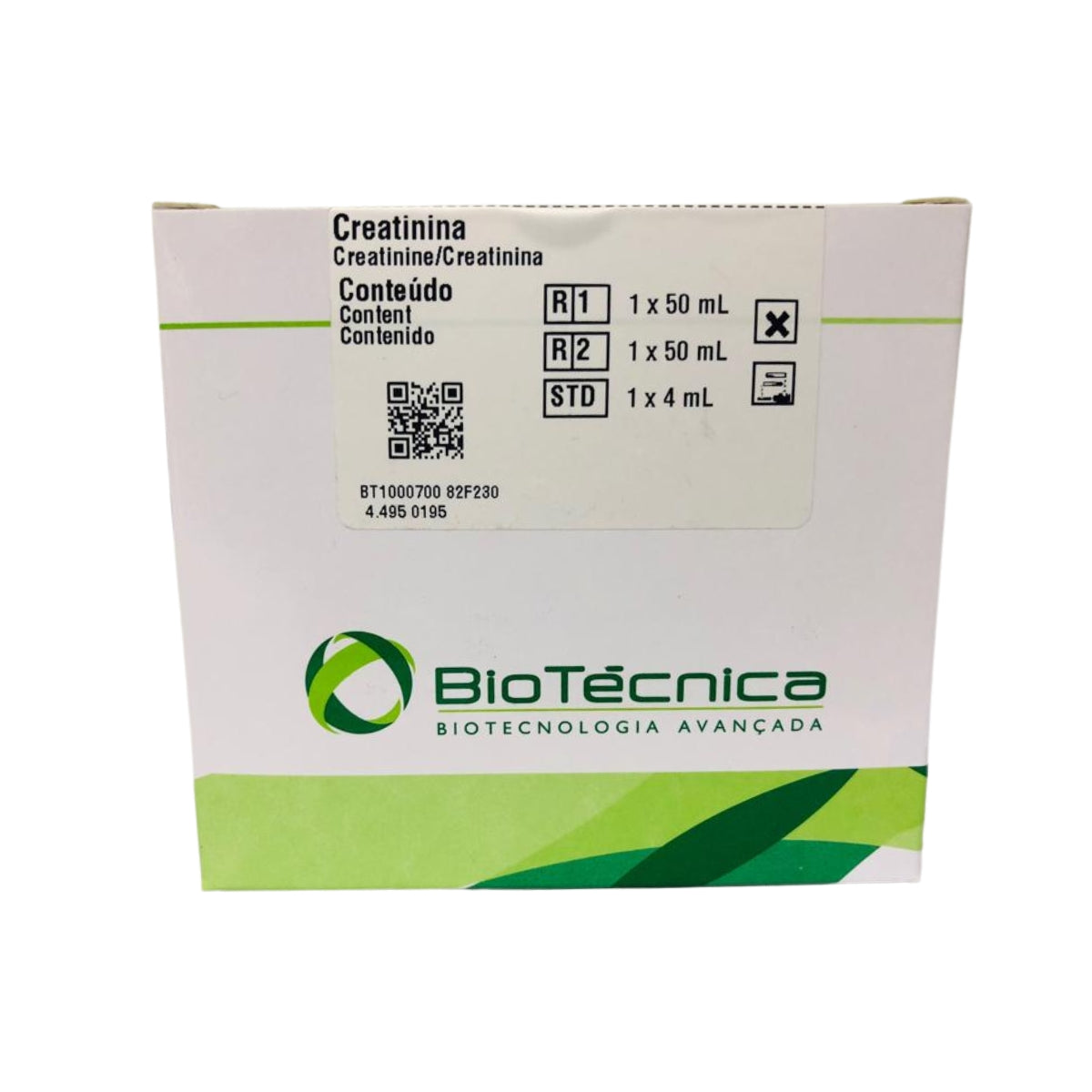 CREATININA - R1: 1X50 - R2: 1X50 - STD: 1X4 - BIOTECNICA