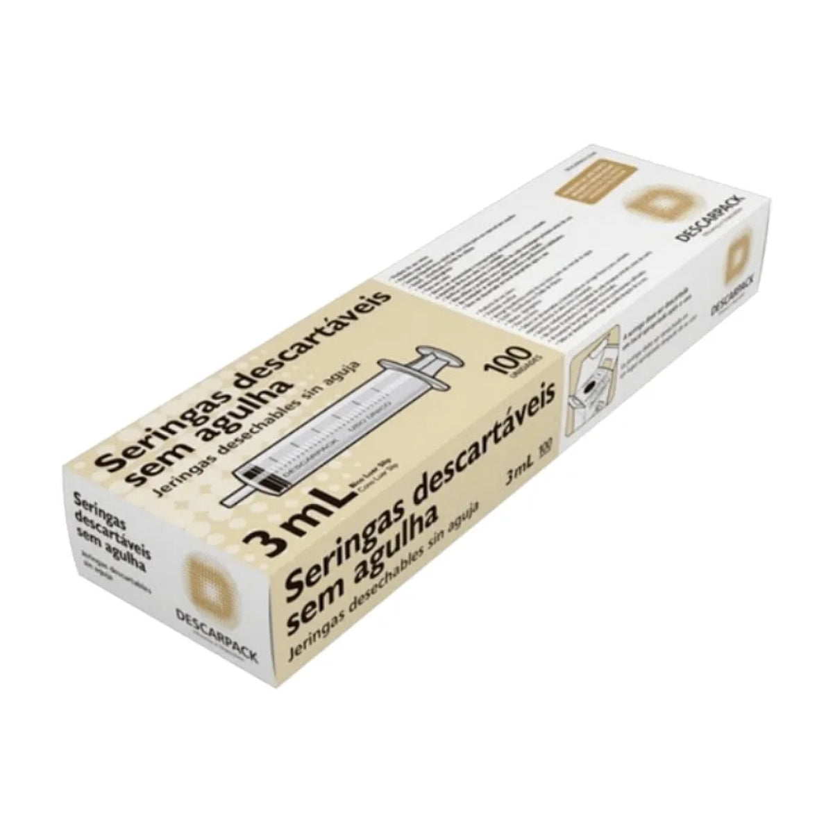 SERINGA DESC. 03ML S/AGULHA  SLIP - DESCARPACK