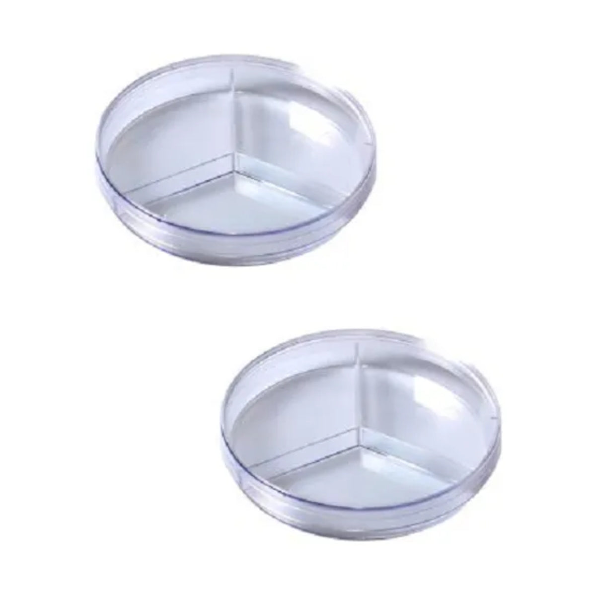 PLACA DE PETRI PS 90X15MM COM 2 DIVISOES - N/ESTERIL - 10 UN - CRALPLAST