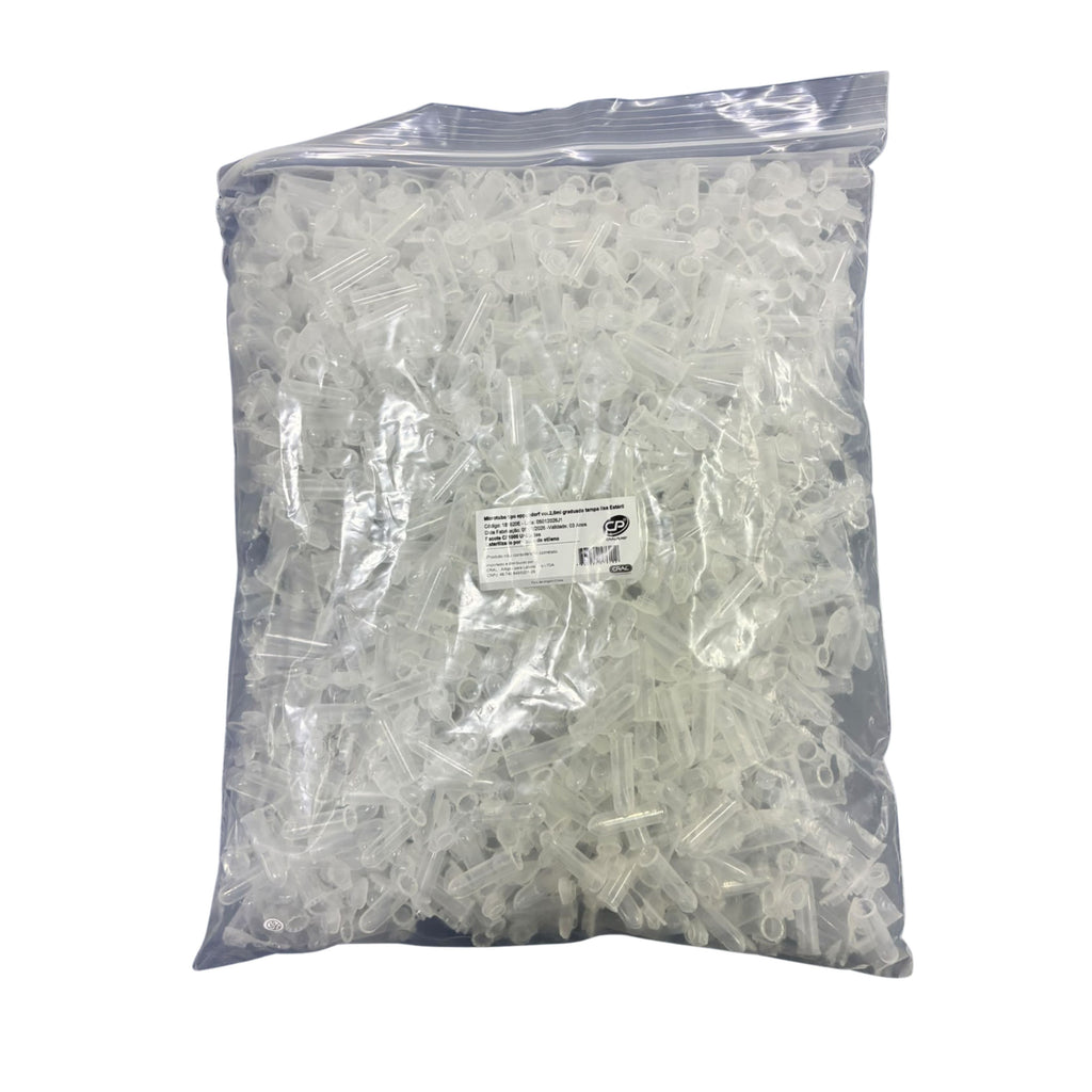 MICROTUBO TIPO EPPENDORF VOL.2,0ML GRADUADO TAMPA LISA ESTERIL PT/1000 - CRALPLAST