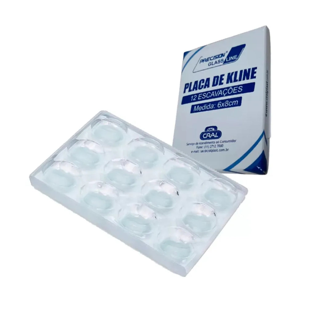 PLACA DE KLINE VIDRO COM 12 ESCAVAÇOES - PRECISION