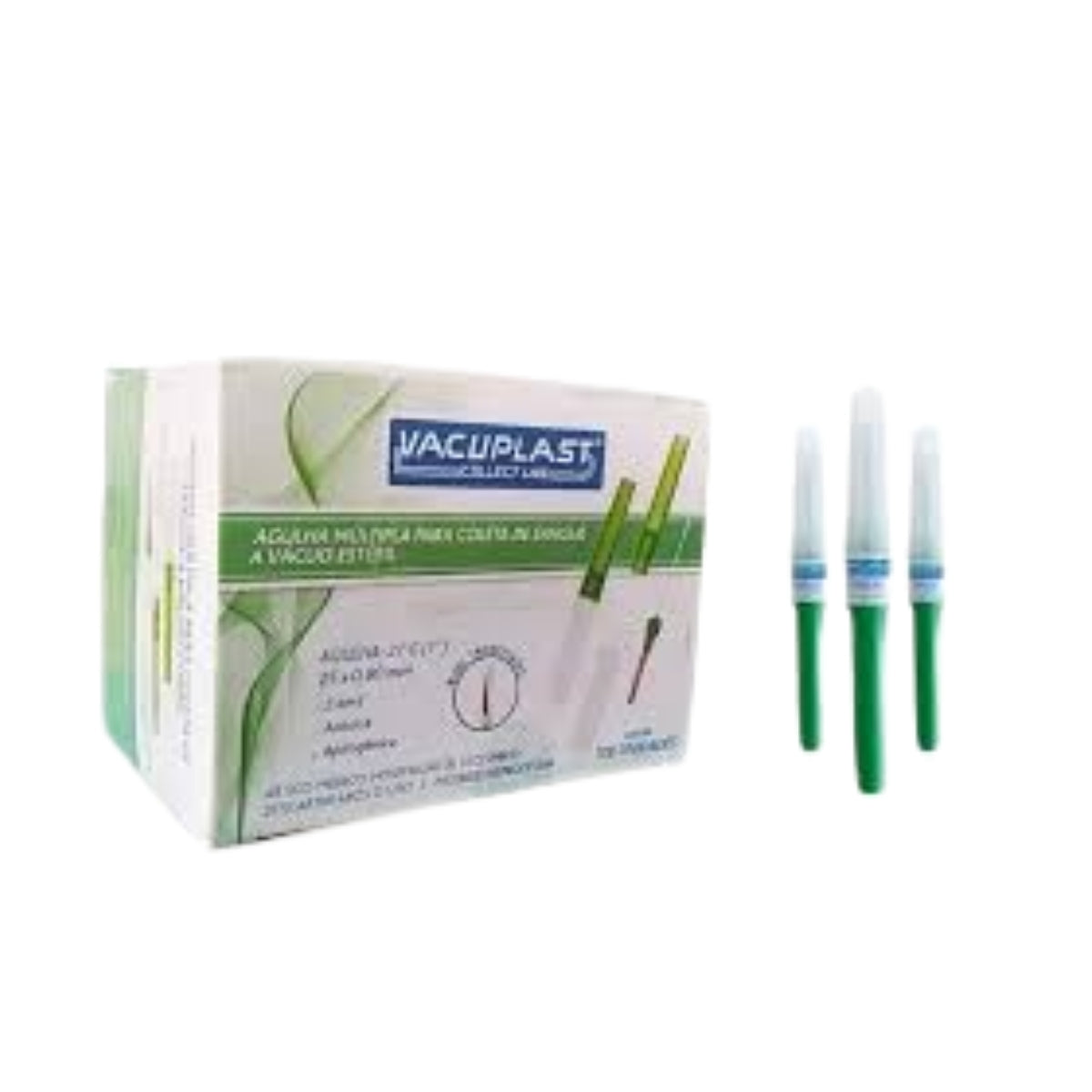 AGULHA MULTIPLA PARA COLETA A VACUO 25 X 0,80 - 21G1 X 1 - 100 UN - VACUPLAST