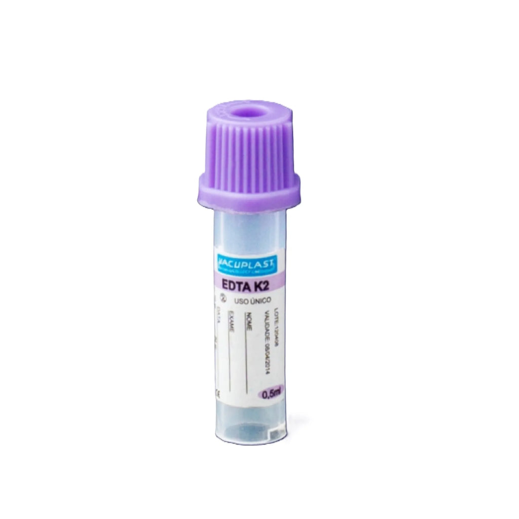 Microtubo Edta 0,5ml | C/50un - Vacuplast