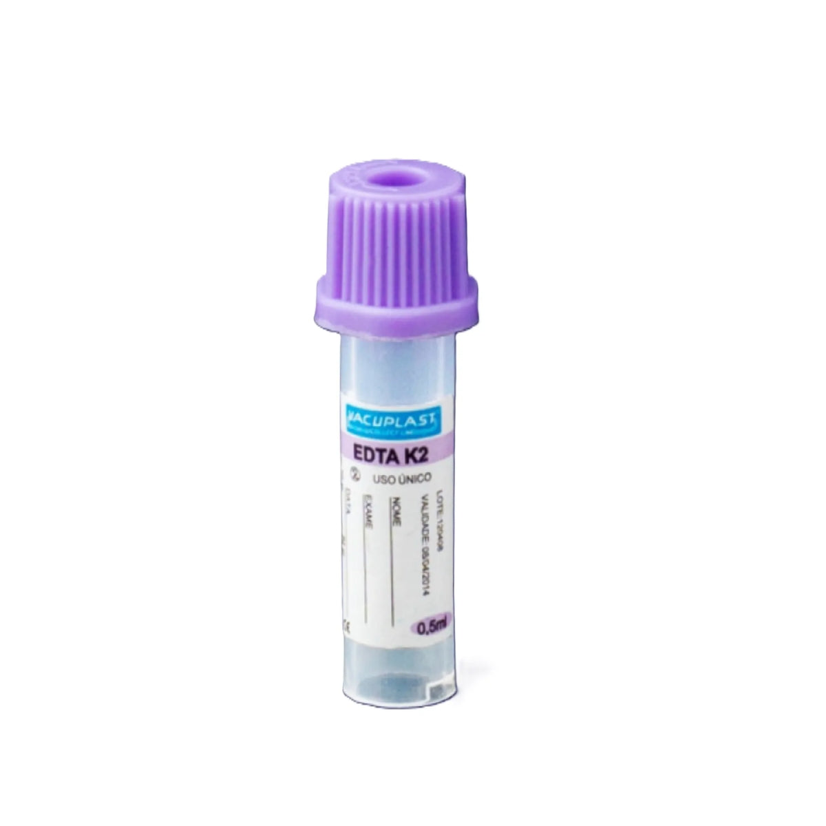 Microtubo Edta 0,5ml | C/50un - Vacuplast