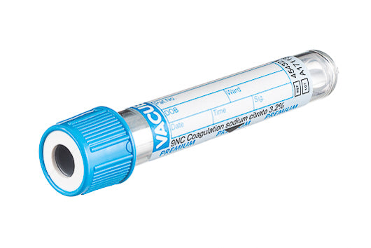 TUBO P/COAGULACAO CITRATO DE SODIO 3,2% TUBO SANDUICHE 2ML 13X75 PEDIATRICO PREMIUM - 50 UN - VACUETTE