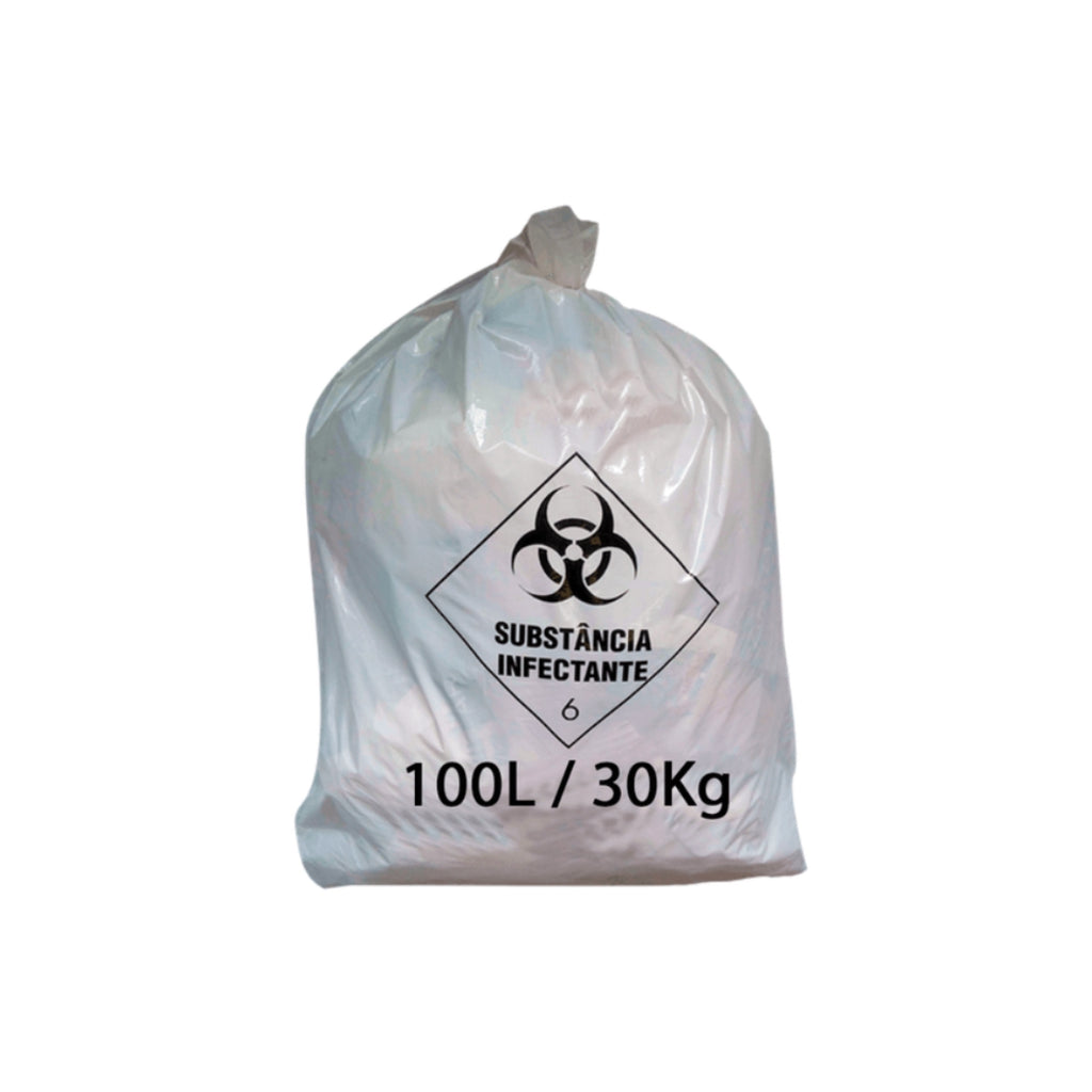 SACO LIXO HOSP. BCO LEIT. - 100 LITROS - 100 UN - RAVA