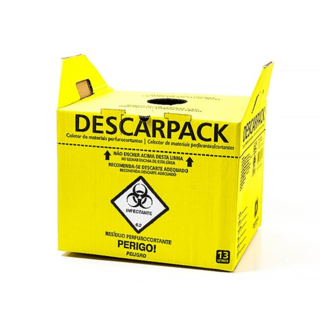 COLETOR PERFUROCORTANTES 13L. AMARELO - UN