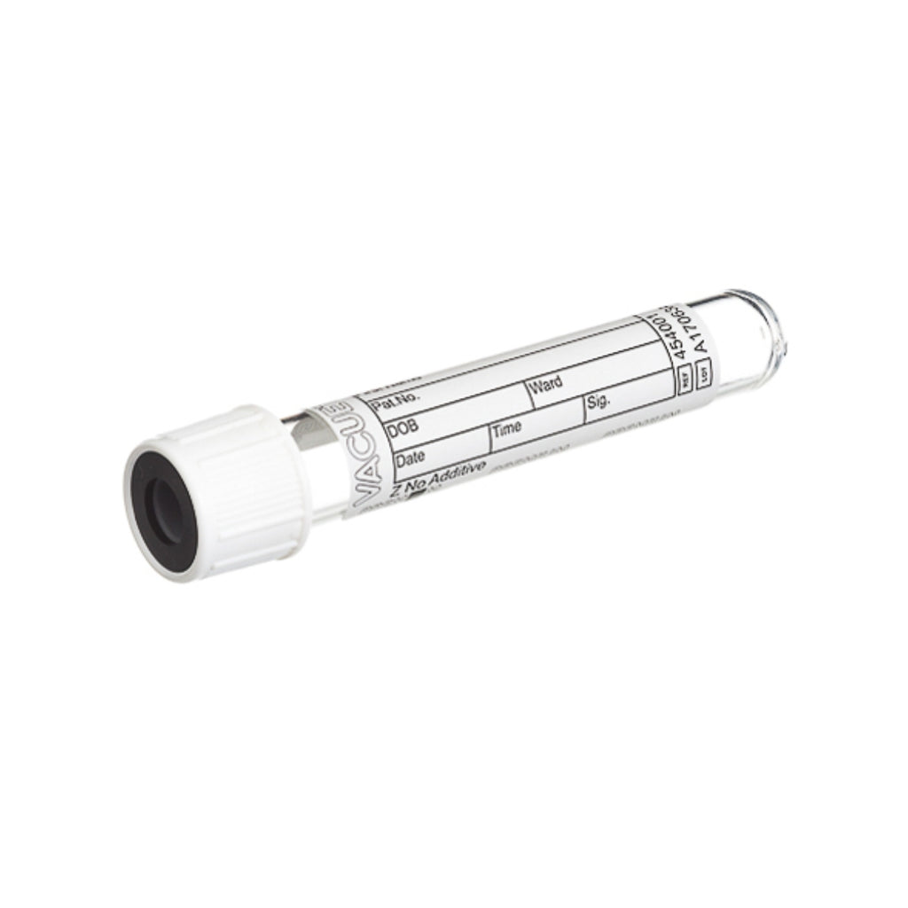 TUBO SEM ADITIVO, 3ML, TAMPA BRANCA/ANEL BRANCO, 13 X 75, PREMIUM - 50 UN - VACUETTE