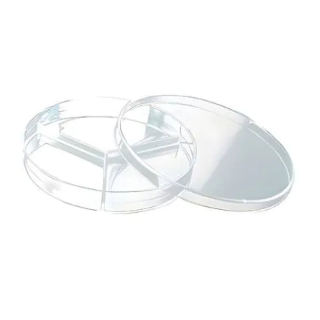 PLACA DE PETRI PS 90X15MM COM 2 DIVISOES - N/ESTERIL - 10 UN - CRALPLAST