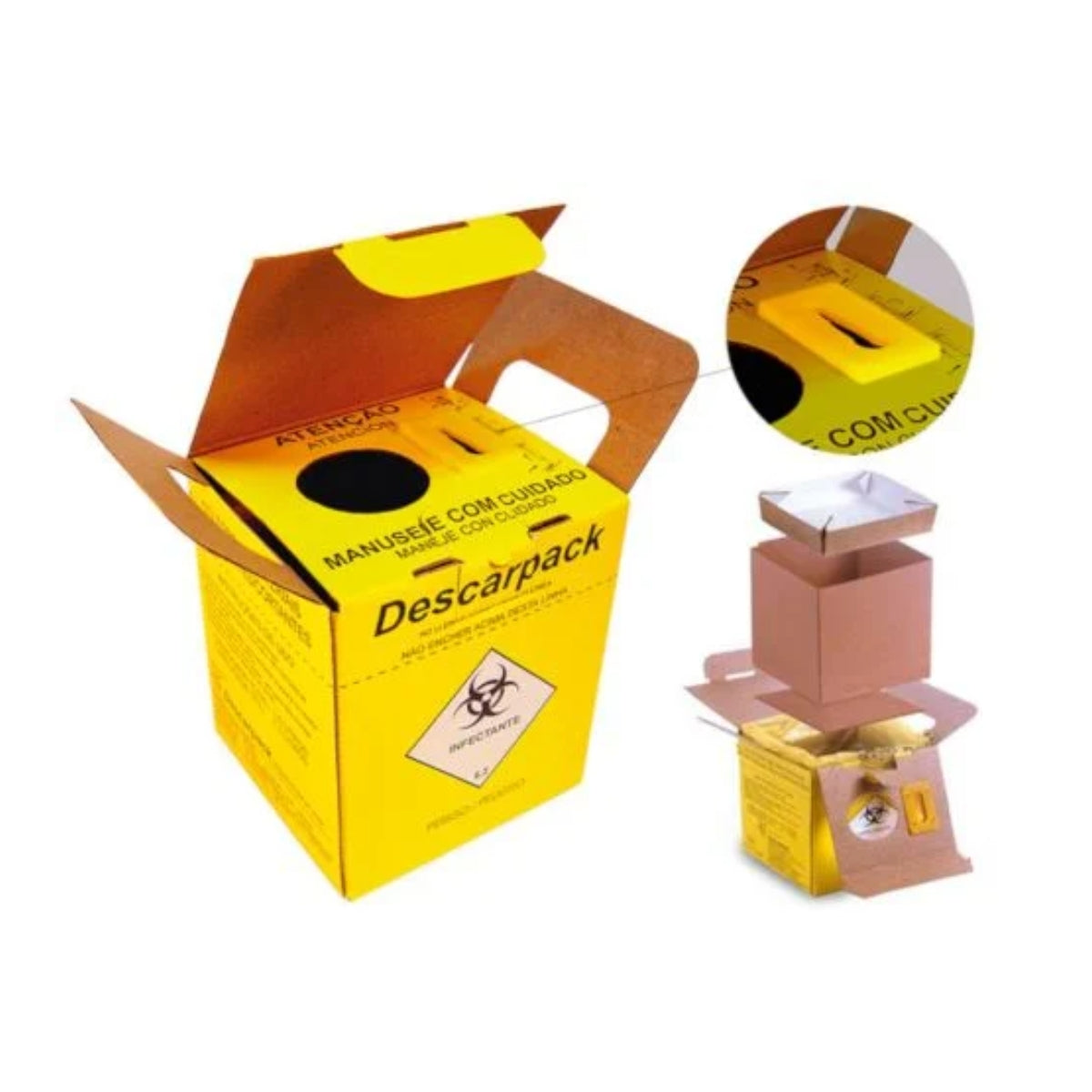 COLETOR PERFUROCORTANTES  1,5L  AMARELO - UN