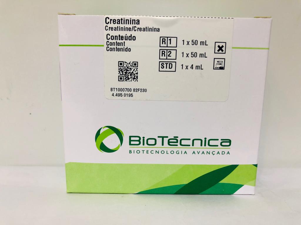 CREATININA - R1: 1X50 - R2: 1X50 - STD: 1X4 - BIOTECNICA