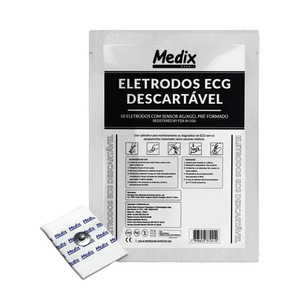 ELETRODO ADULTO DESCARTÁVEL  - 50UN - MEDIX