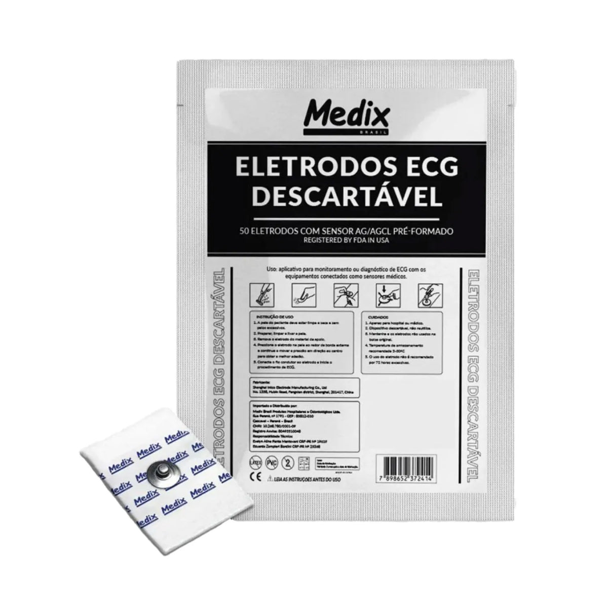 ELETRODO ADULTO DESCARTÁVEL  - 50UN - MEDIX