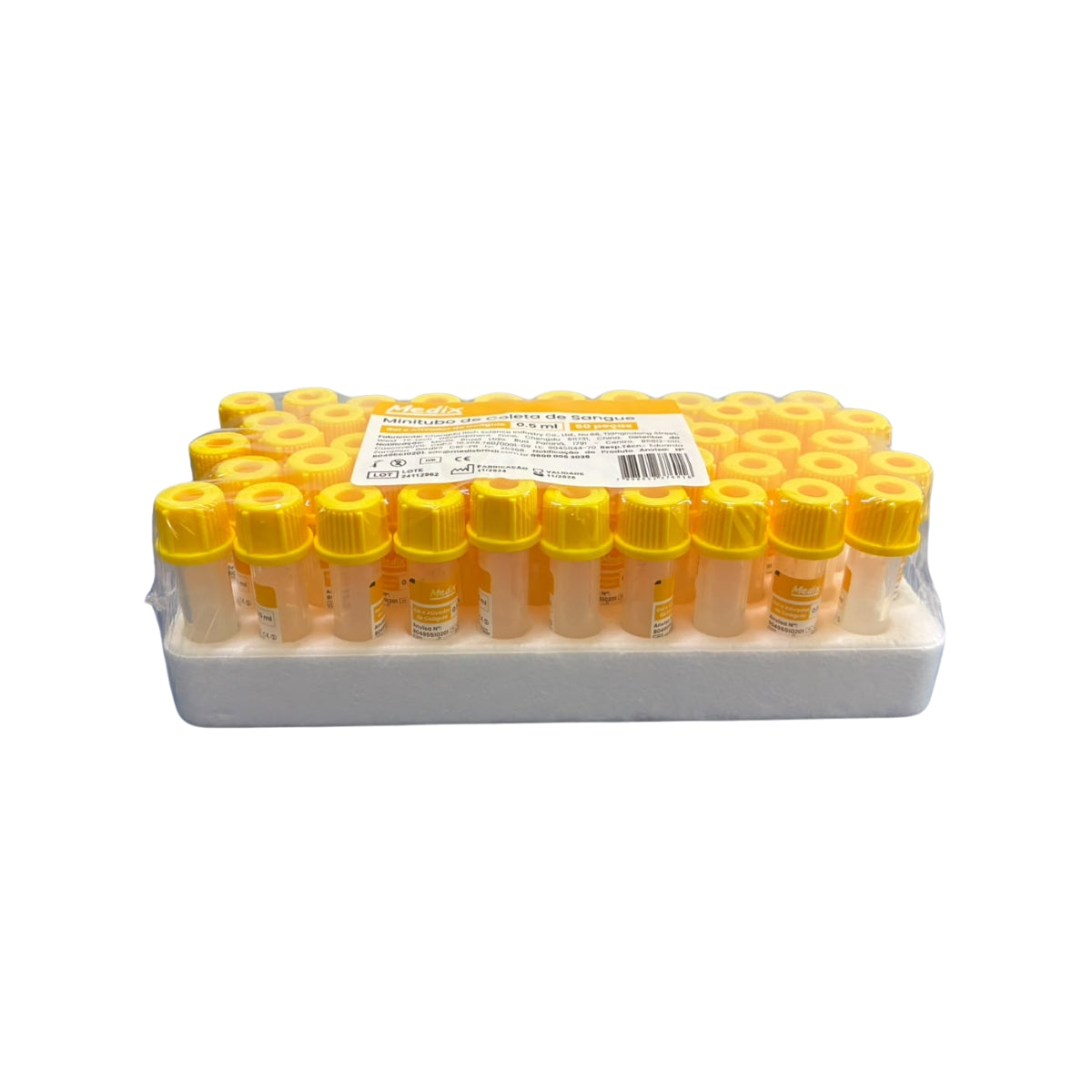 MICROTUBO ATIVADOR DE COAGULO E GEL 0,5ML C/50UN - MEDIX