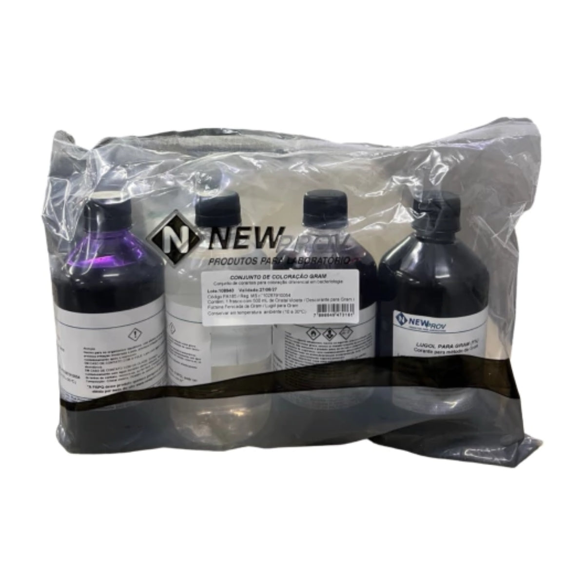 CONJUNTO PARA COLORAÇAO DE GRAM 4 X 500 ML - NEWPROV