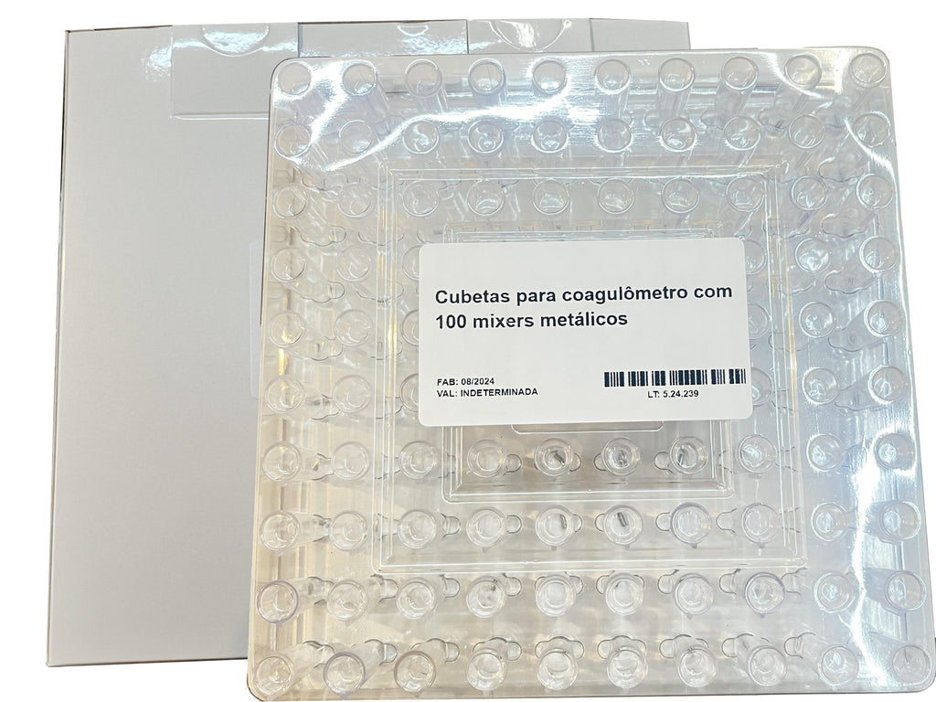 CUBETAS REDUZIDAS P/ COAGULOMETRO - 100 UN - CLOT