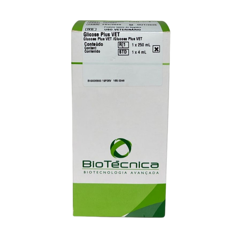 GLICOSE VET - R1: 1X250 STD: 1X4 - BIOTECNICA