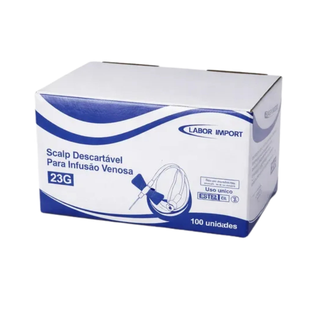 SCALP P/ INFUSAO VENOSA 23G - C/  100UN - LABOR IMPORT