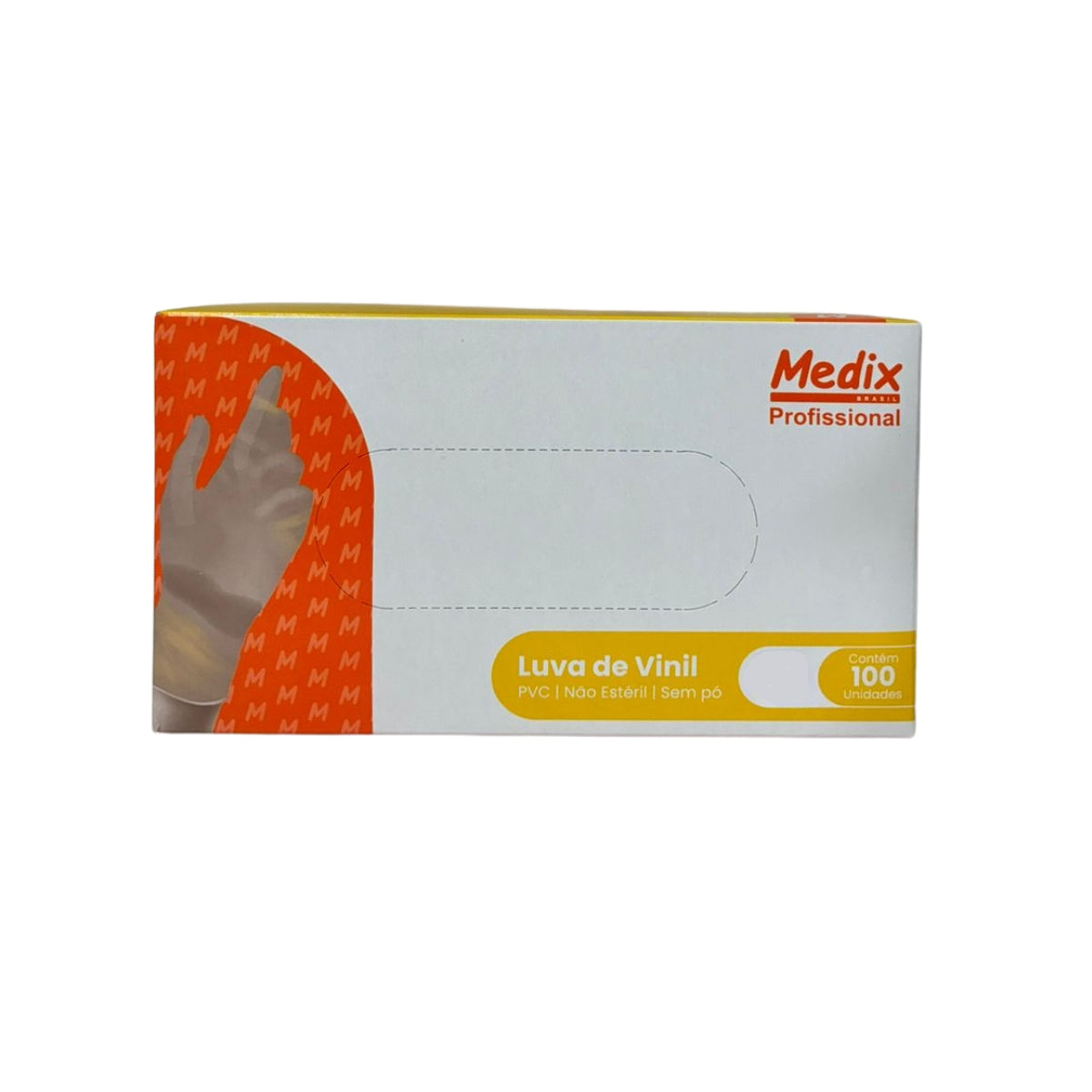 LUVA VINIL "P" S/AMIDO - 100 UN - MEDIX