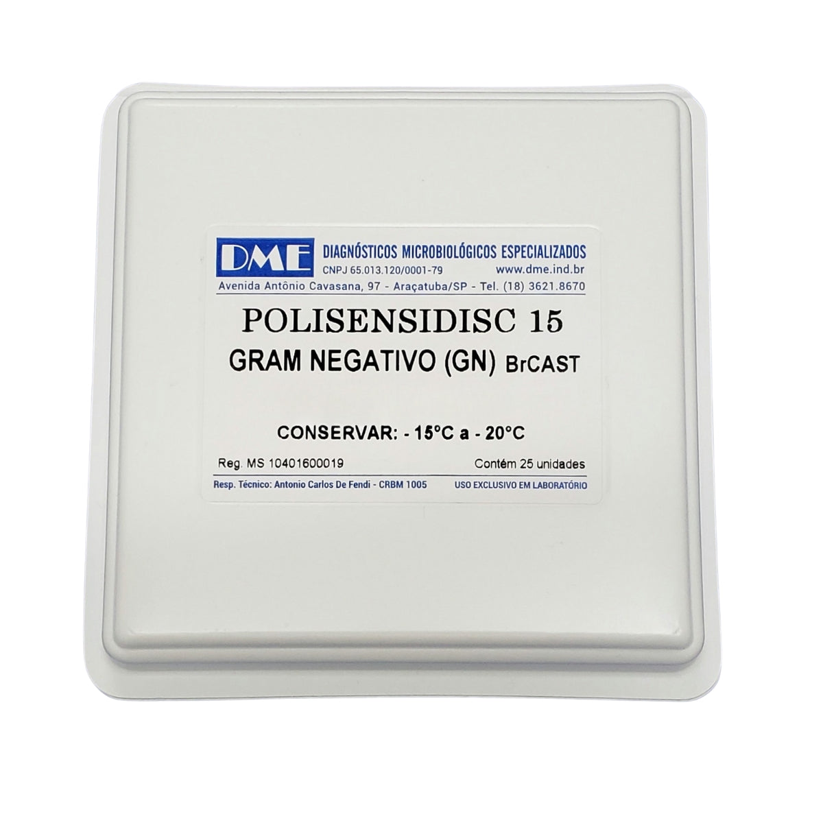 POLISENSIDISC 15 - GRAM NEGATIVO (BRCAST) - C/25 UN - DME