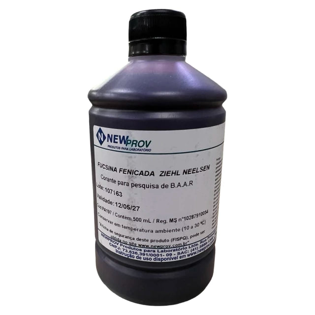 FUCSINA FENICADA DE ZIEHL NEELSEN - 500 ML - NEWPROV