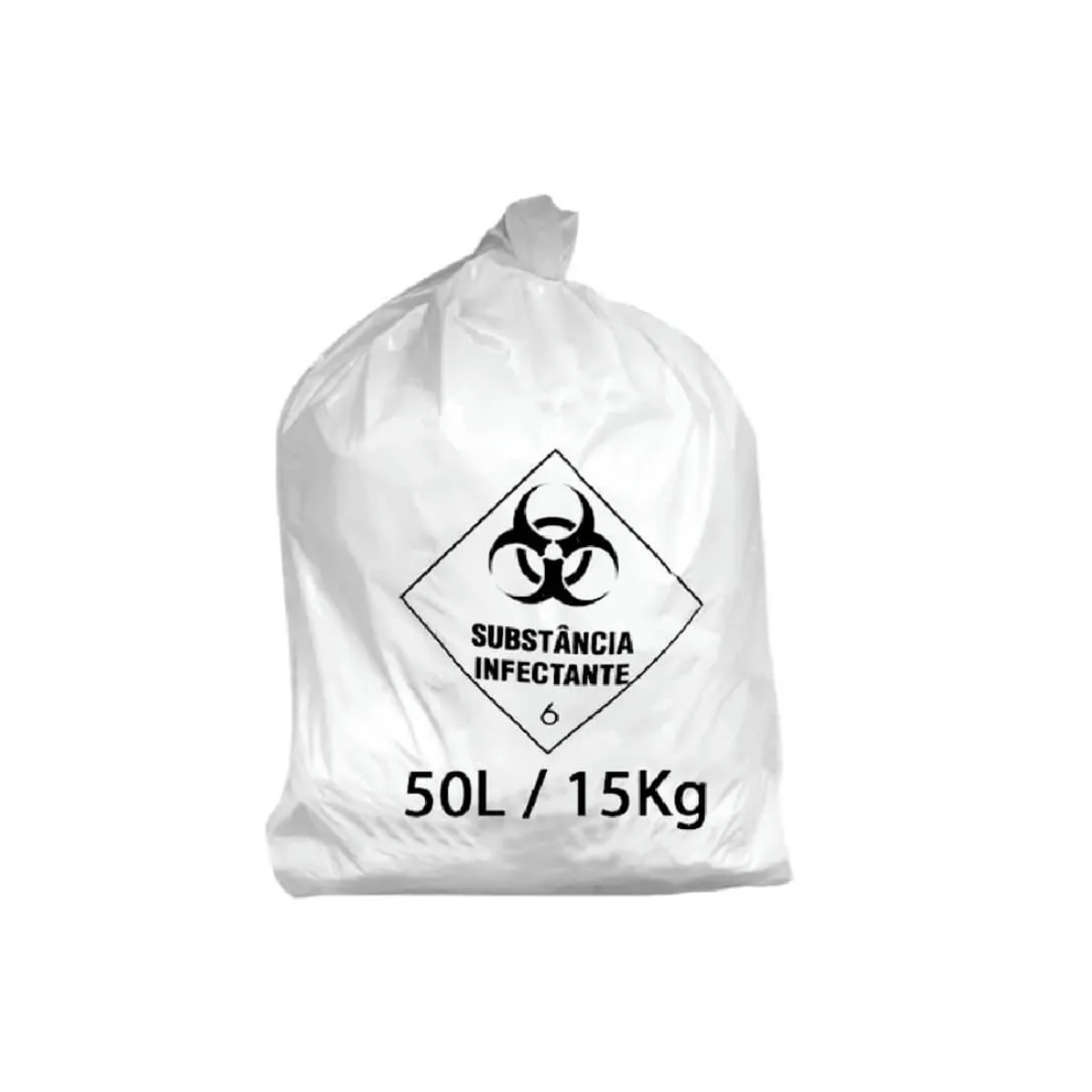 SACO LIXO HOSP. BCO LEIT. - 50 LITROS - 100 UN - RAVA