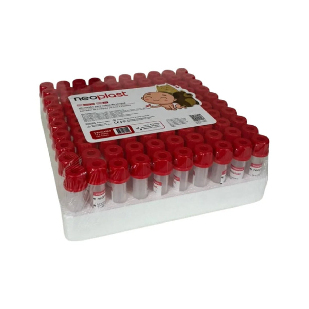 MICROTUBO SECO ATIVADOR DE COAGULO 0,5ML - 100UN - NEOPLAST