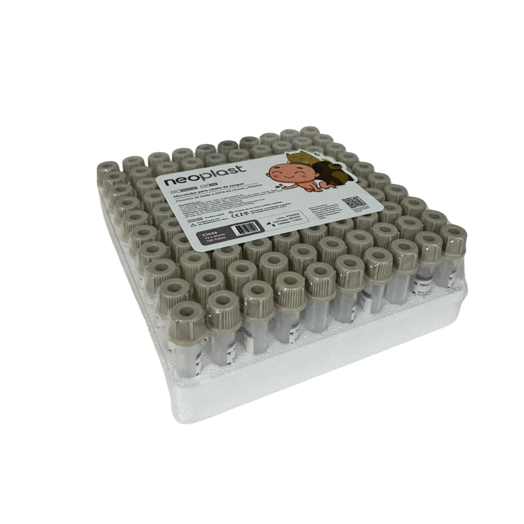 MICROTUBO FLUORETO 0,5ML - 100UN - NEOPLAST