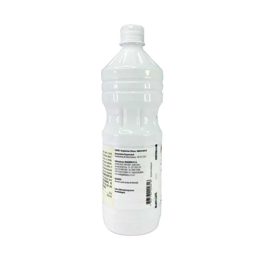 SOLUCAO PEROXIDO DE HIDROGENIO 10 VOL. AGUA OXIGENADA - 1000 ML - RIOQUIMICA