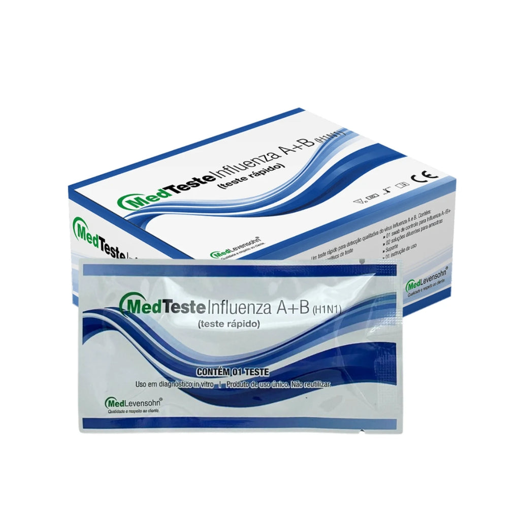 MEDTESTE INFLUENZA A+B H1N1 - 25 TESTES - MEDTESTE