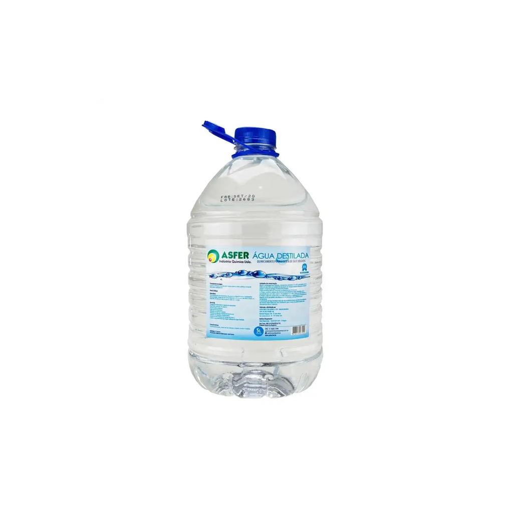 AGUA DESTILADA 5 LITROS - ASFER