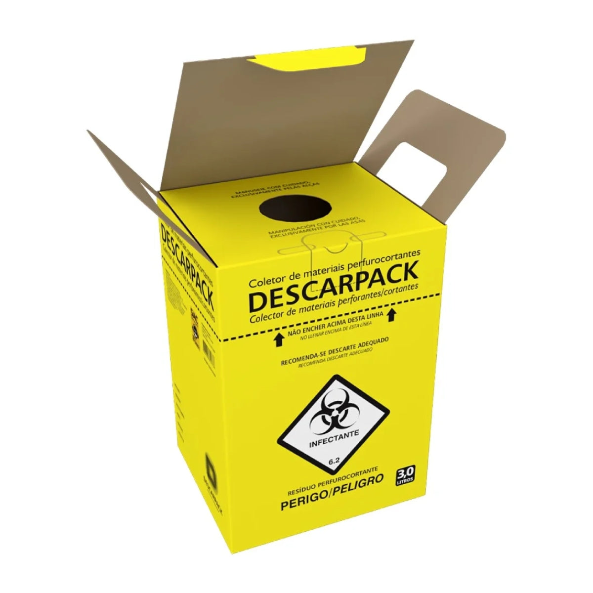 COLETOR PERFUROCORTANTES  3LT -  AMARELO - UN