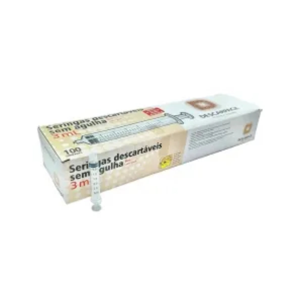 SERINGA DESC. 3ML S/AGULHA LUER LOCK - 100 UN - DESCARPACK