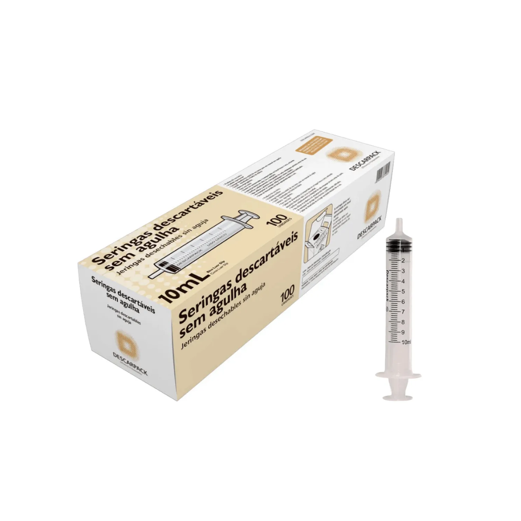 SERINGA DESC. 10ML S/AGULHA - SLIP DESCARPACK