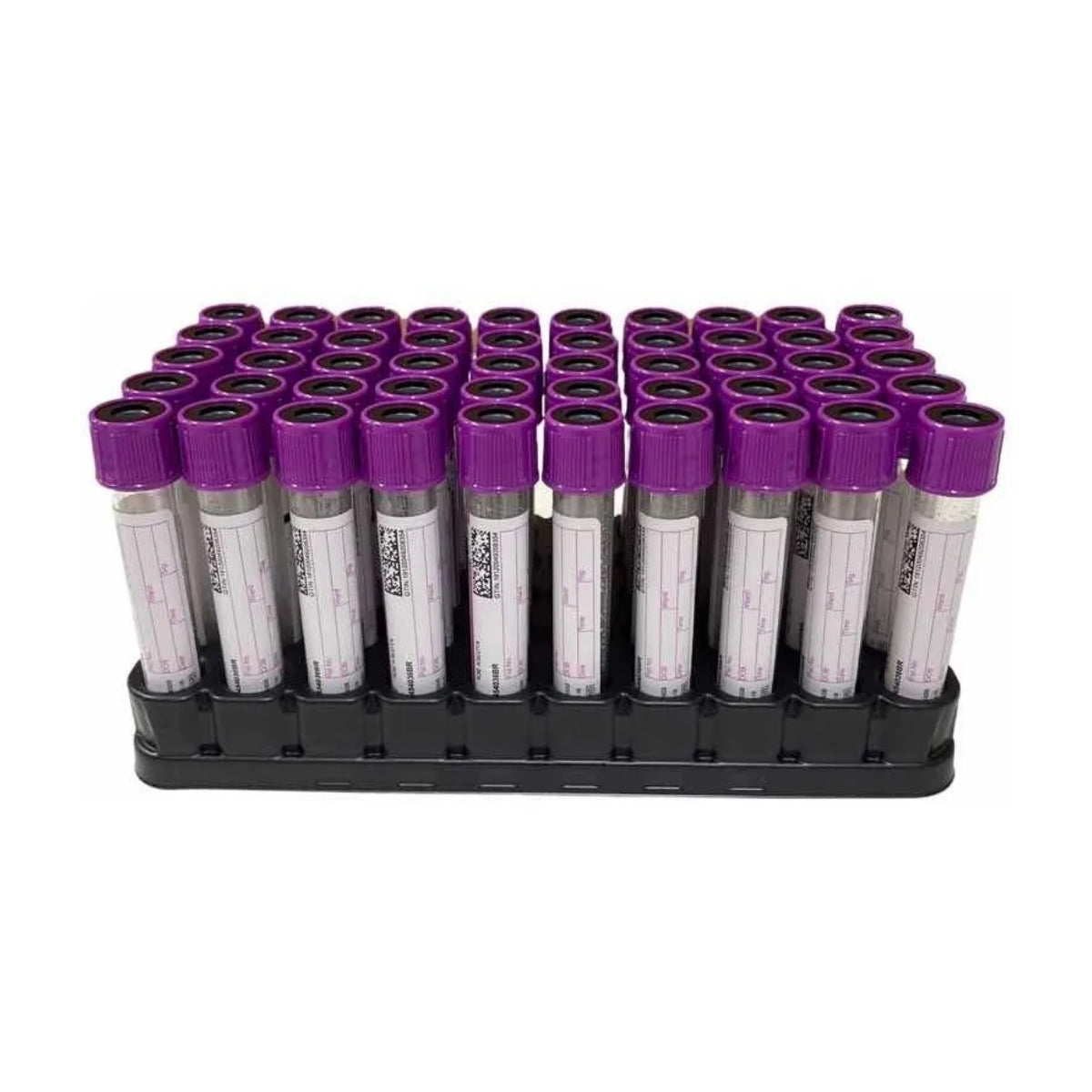 TUBO EDTA K3 4ML TAMPA ROXA/ANEL PRETO 13 X 75 PREMIUM - 50 UN - VACUETTE
