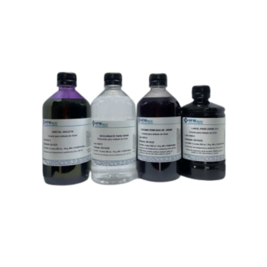 CONJUNTO PARA COLORAÇAO DE GRAM 4 X 500 ML - NEWPROV