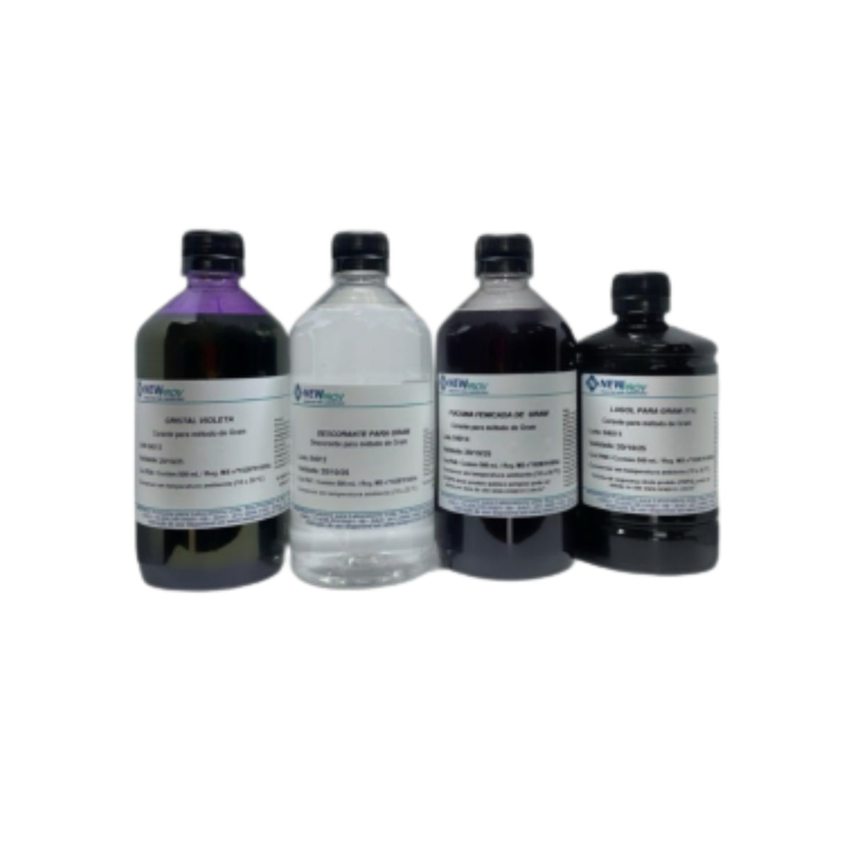 CONJUNTO PARA COLORAÇAO DE GRAM 4 X 500 ML - NEWPROV