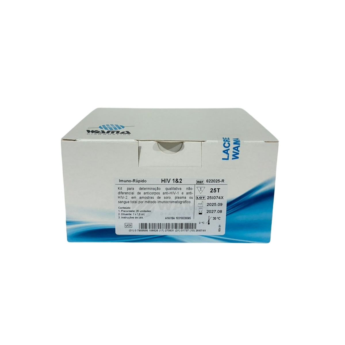 HIV 1&2 - 25 TESTES - WAMA