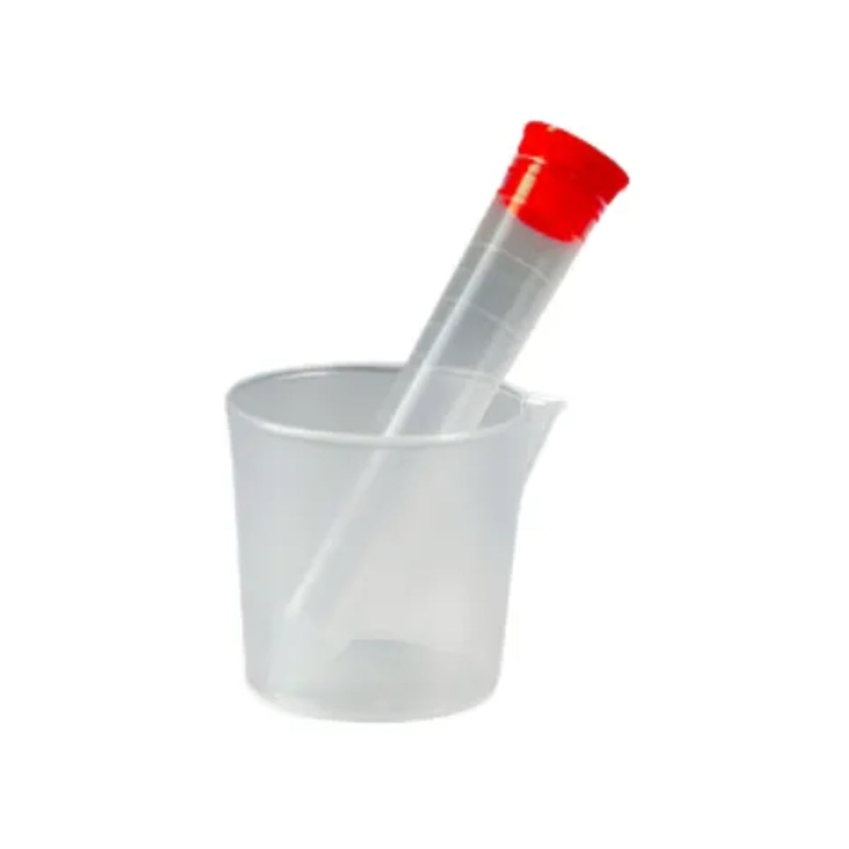 KIT URINA 12ML C/ 1 FRASCO E 1 TUBO E TAMPA PRESSAO INTERNA VERMELHA ESTÉRIL - 150UN - CRALPLAST