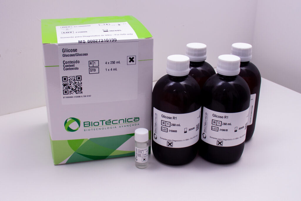 GLICOSE - R1: 4X250 - STD: 1X4 - BIOTECNICA