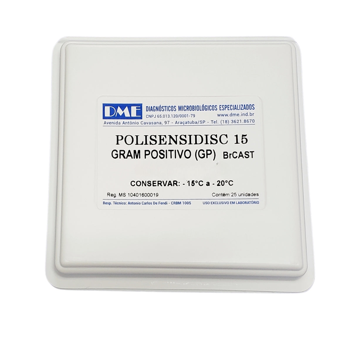 POLISENSIDISC 15 - GRAM POSITIVO (BRCAST) - C/25 UN - DME